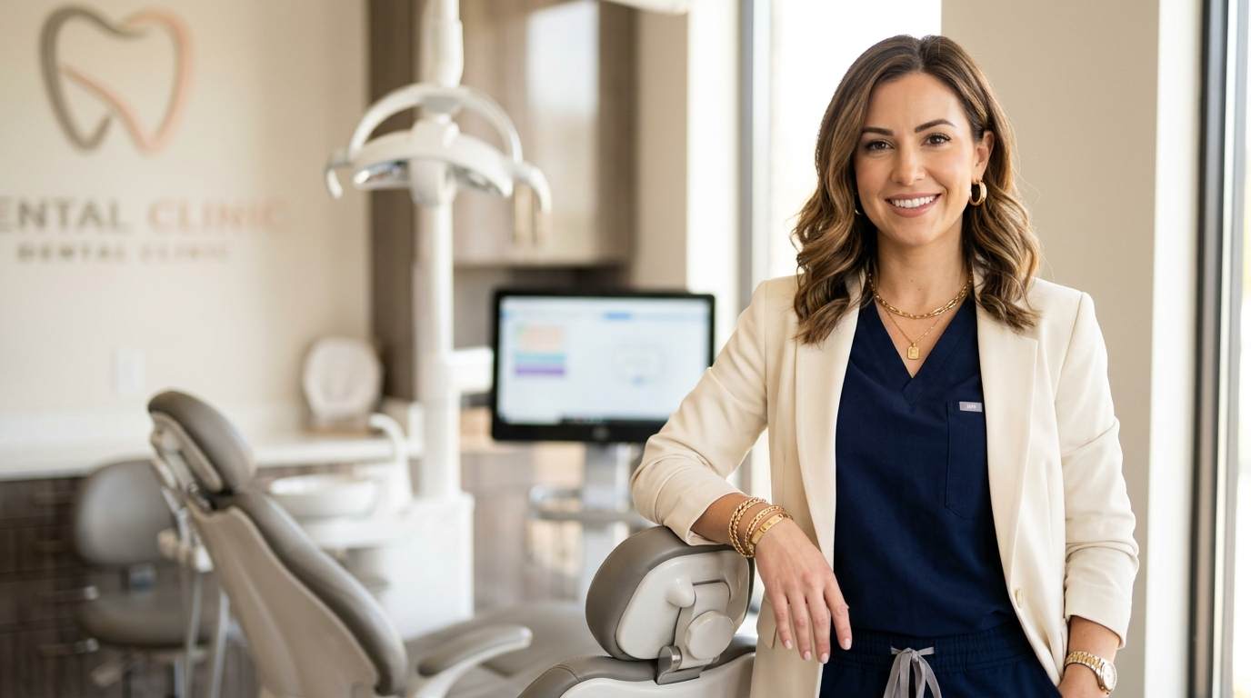 Dentista utilizando o Iter Clinic